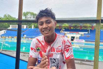 Dede Saefudin Atlet pelajar disabilitas Kabupaten Banyumas usai menjalani latihan renang sebagai persiapan menghadapi PEPARPEDA Jawa Tengah 2026