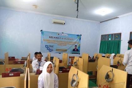 Santri MBS Moga mengikuti Olimpiade Madrasah Indonesia (OMI) 2026 tingkat Kabupaten Pemalang.