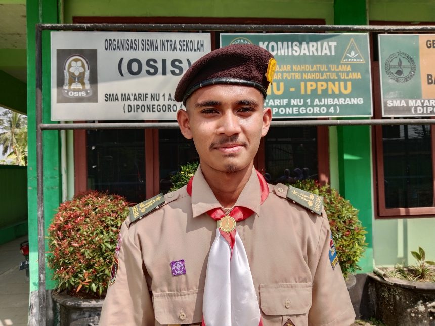 Muhammad Azlan, siswa repatriasi asal Sabah, Malaysia, mengikuti kegiatan pendidikan di SMK Ma’arif NU 1 Ajibarang, Banyumas.