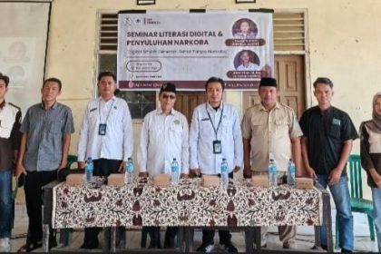KKP UIN Mataram Desa Sengkol dan MAN 3 Lombok Tengah menggelar Seminar Digitalisasi dan Penyuluhan Bahaya Narkoba, Senin (3/8/2026).