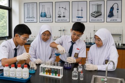 Sekolah Nasional Terintegrasi (SNT) dilengkapi dengan berbagai fasilitas penunjang pembelajaran, salah satunya laboratorium modern (foto ilustrasi)