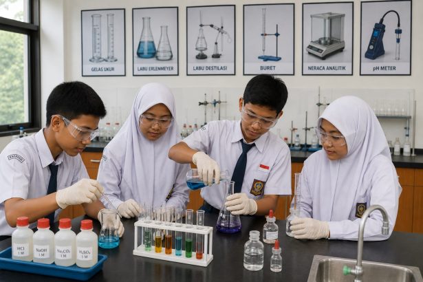 Sekolah Nasional Terintegrasi (SNT) dilengkapi dengan berbagai fasilitas penunjang pembelajaran, salah satunya laboratorium modern (foto ilustrasi)